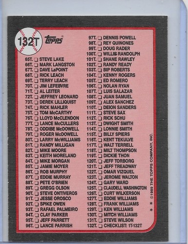 1989 TOPPS TRADED 1T-132T COMPLETE YOUR SET OR FAVORITE PLAYER FREE SHIPP - Picture 265 of 265