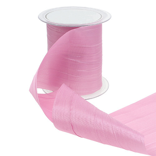 Tischband Crash Rosa 100mm 15m, Dekoband für Hochzeit, Geschenkverpackung, - Bild 1 von 2
