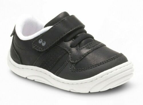 Baby Toddler Boys Surprize by Stride Rite Alec Hook & Loop Sneakers Black White - Picture 1 of 4