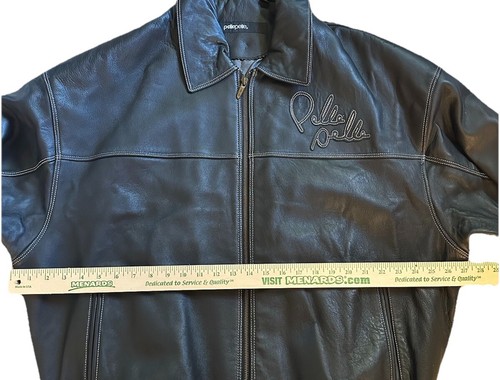 Pelle Pelle Leather Bomber Jacket Vintage Men’s Size 44 White Stitching - Picture 14 of 16