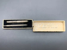 Antique WAHL EVERSHARP FOUNTAIN PEN PENCIL SET - SILVER FILLED W/ 14K NIB