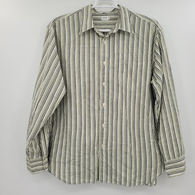 J. Crew Men's Striped Button-Down Shirt XL