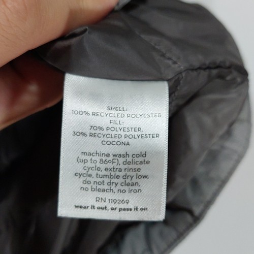 NAU Synfill Insulated Puffer Women's Waterproof Blazer Jacket Grey. Sz XS. - Picture 10 of 10