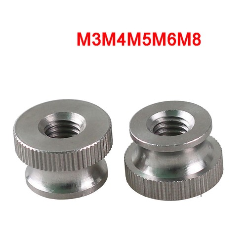 High Type Stainless Steel Knurled Thumb Nuts Hand Grip Knobs Nut M3 M4