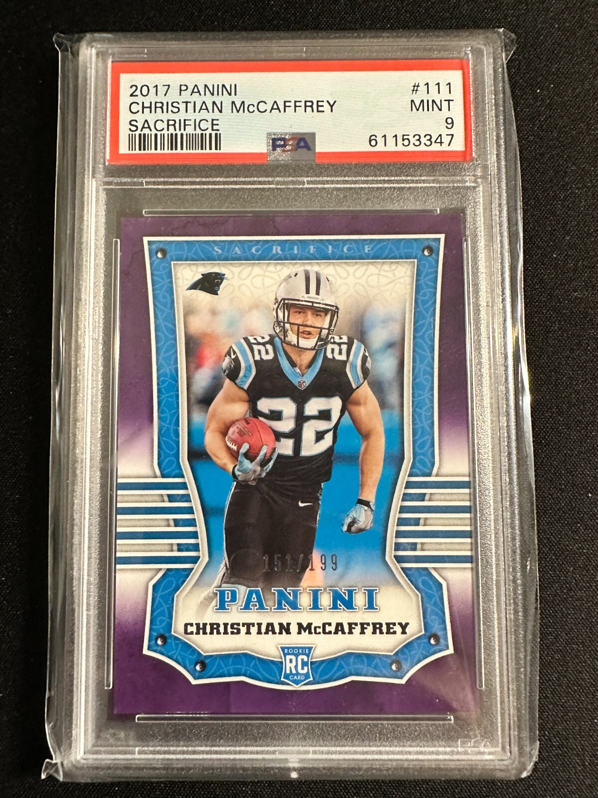 Christian McCaffrey Panini #111 Sacrifice