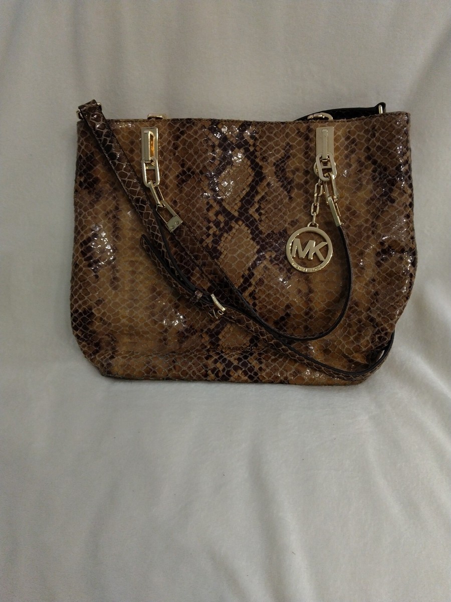 Michael Kors Purse, Python Snakeskin Leather Large Shoulder  display picture 3
