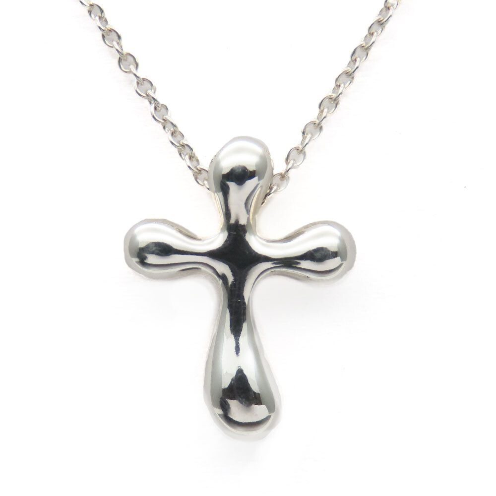 USED TIFFANY&Co. Necklace cross El Saperetti Silver925 2.6g Silver Accessories