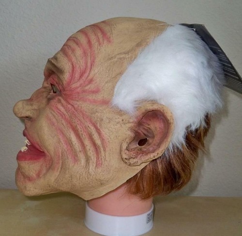 OLD MAN GRANDPA LATEX WRINKLED FACE BAD TEETH BUM MASK COSTUME MR131134 - Picture 2 of 3