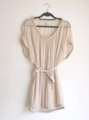 diane von furstenberg beaded dress Diane Von Furstenberg DVF Nude Sol Beaded Silk Goddess Dress Size 2