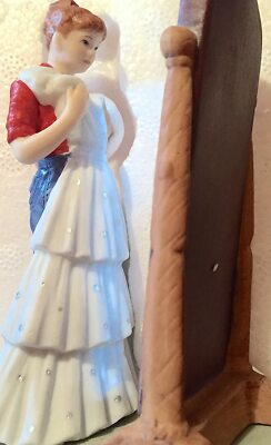 norman rockwell prom dress doll Norman Rockwell's "Prom Dress" Porcelain Doll The Danbury Mint Mirror Stand CoA