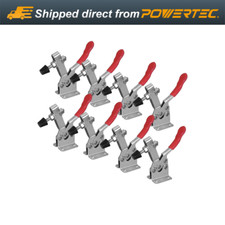 POWERTEC 20327-P2 Abrazadera de palanca horizontal de liberación rápida Punta de presión de goma, 8pk