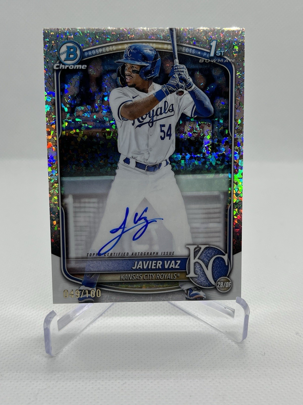 JAVIER VAZ 2025 BOWMAN CHROME 1ST MINI DIAMOND AUTO /100