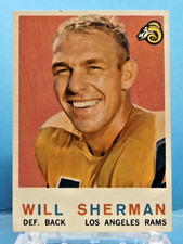 1959 Topps #127 - Will Sherman - Los Angeles Rams - Excellent