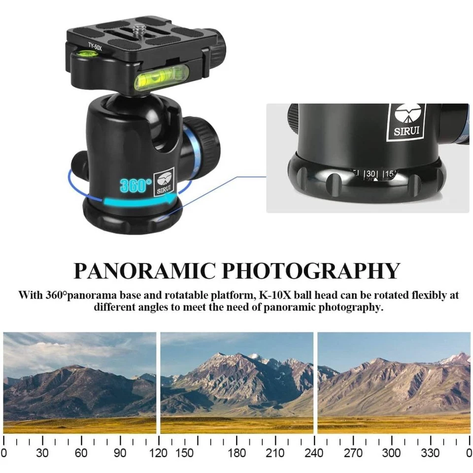 SIRUI K-10 X Cabeza Esférica De Aluminio - Imagen 2 de 4