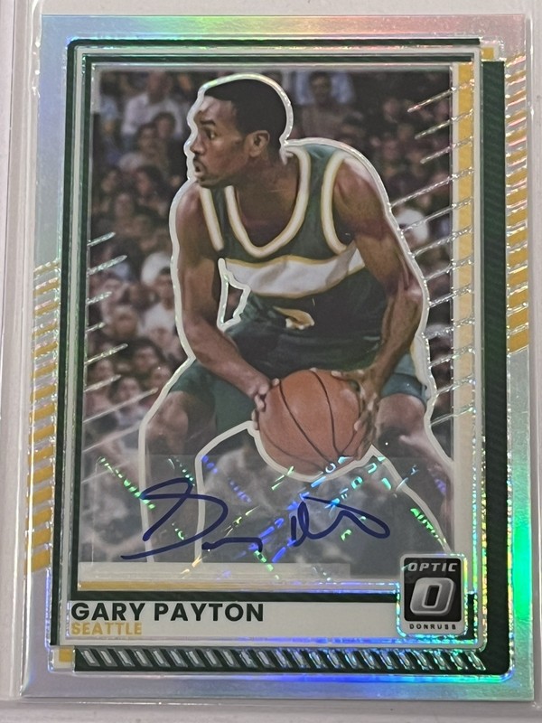 2025-26 Panini Donruss Gary Payton Optic Holo Auto 36/49 SuperSonics
