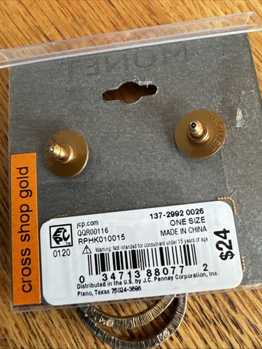 MONET Gold Tone Mixed Shape Post Orbital Drop Earrings 2.5” New Hypo Allergenic - Picture 6 of 6