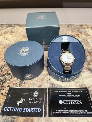 Citizens Eco Drive WR 100 Mens Watch Model BM6560-54H Champagne Dial IOB
