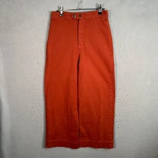 & Other Stories High-Waisted Wide Leg Rust Pants Womens Size 6 Cotton Blend