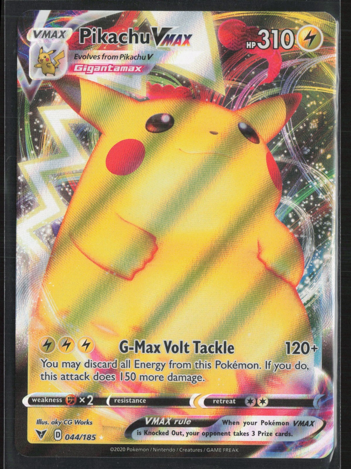 Pikachu VMAX 44/185 - Vivid Voltage - PTCG - LP
