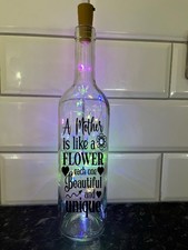 Mother’s Day LED Light Up Bottle  Decorative Glowing Wine Bottle Gift 092