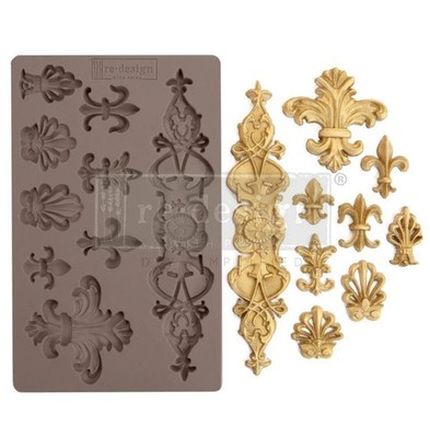Prima Marketing Re-Design Silicone Mould -  (#637149) - 5'' X 8'' Fleur De Lis