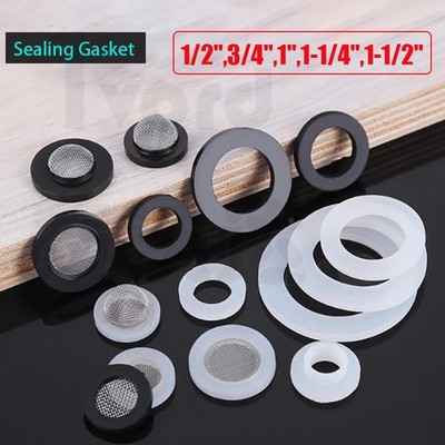 Weiße Silikonkautschuk O Ring 1/2''~1-1/2'' Flacher Runder Ring Scheibe Dichtung