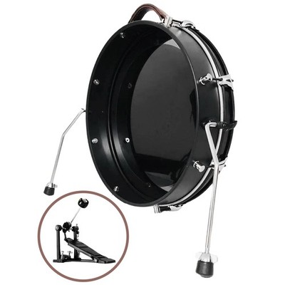 Beatello 20'' Compact Pancake Bass Drum Kit Portable Travel Nesting Busking Set