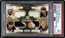 5/5 The Cup Quad Malkin Kessel Letang Murray PREMIUM MATERIALS Gold PSA 9 2016🔥