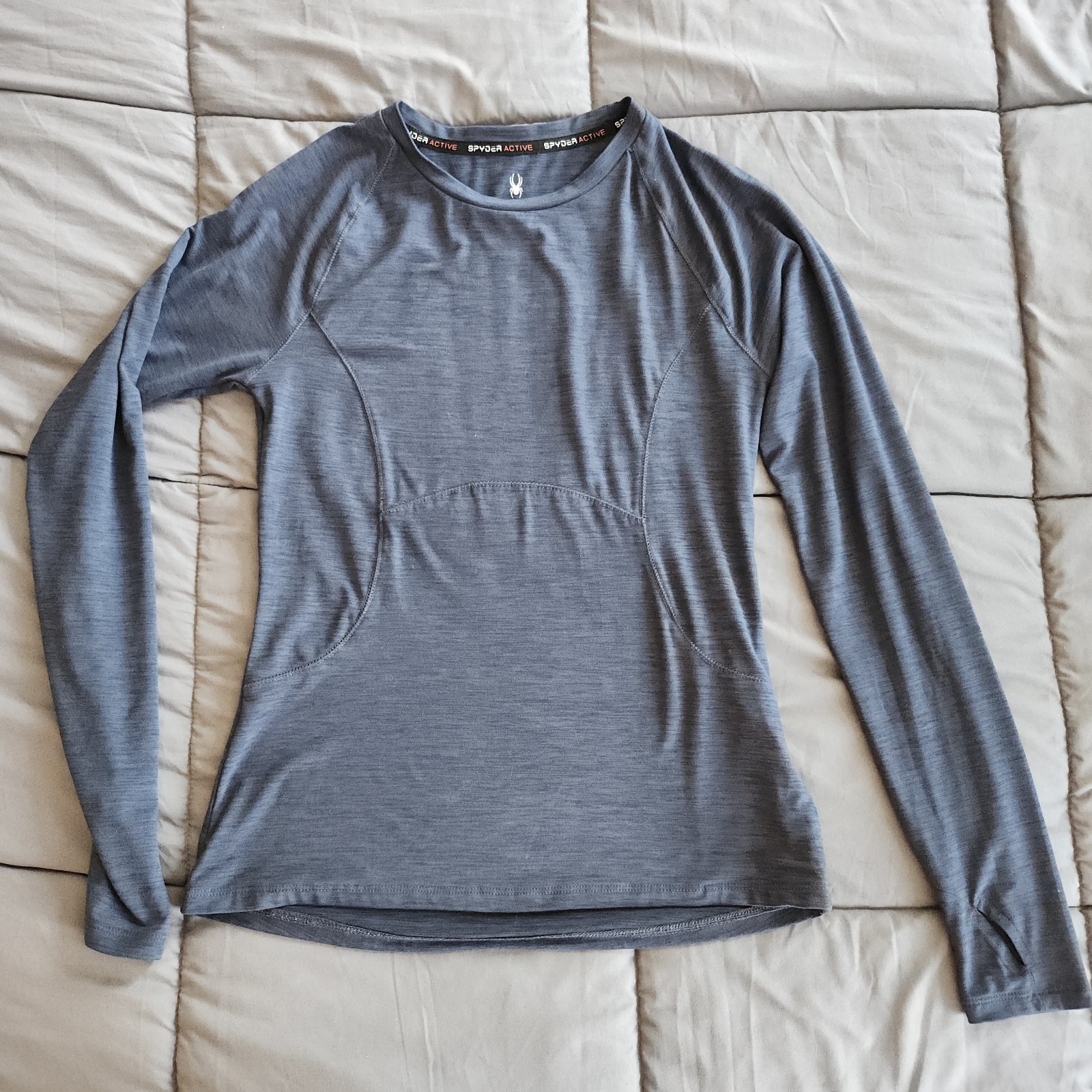 Spyder Active Fitted Performance Navy Heather Dry… - image 9