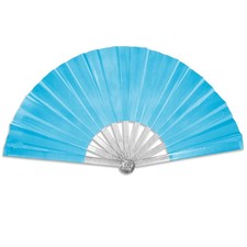 Iridescent Fairy Dust Blue XL Hand Fan Boots on Ground Dance Hand Fan Rave Fan