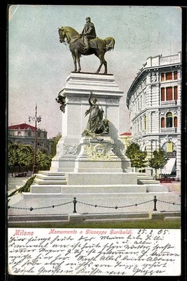 Milano, Monumento a Giuseppe Garibaldi, Ansichtskarte 