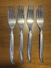 4 Dinner Forks 1847 Rogers Bros Flair Silverplate Flatware 1956 MCM