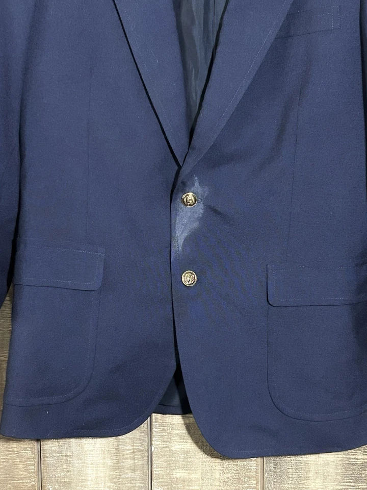 Blazer Vintage Jazz Great Preston Love 1921-2004 Sob Medida Riviera Fashions Azul - Imagem 3 de 4