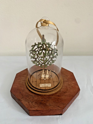 Kloche The Spirit of Christmas To The One I Love Dome Glass At Christmas 4''x2.5''