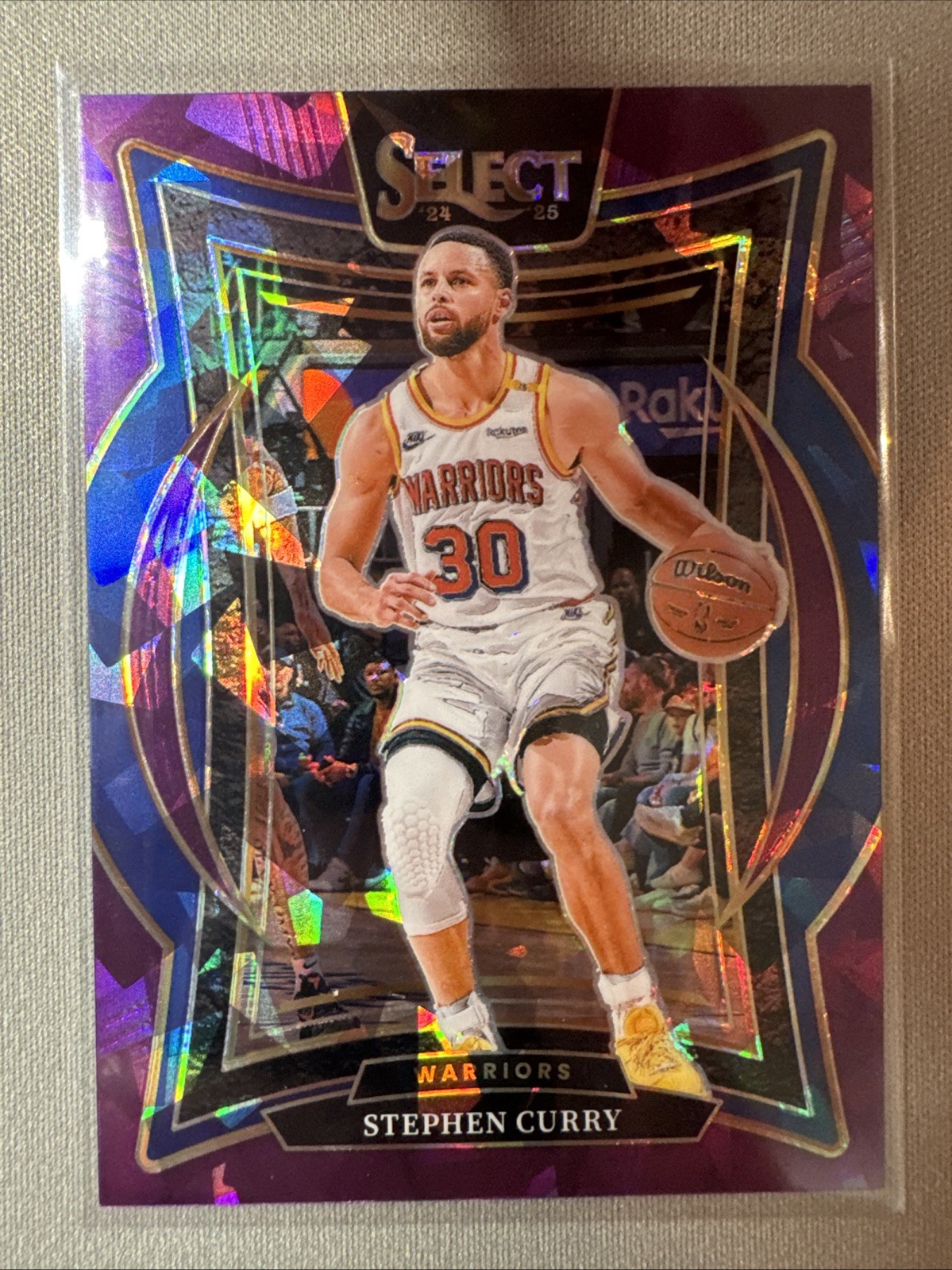 2024-25 Panini Select - Concourse Stephen Curry #7 Purple Cracked Ice Prizm /99