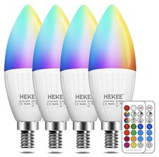 4 Pack  E12 LED Color Changing Candelabra Lig...