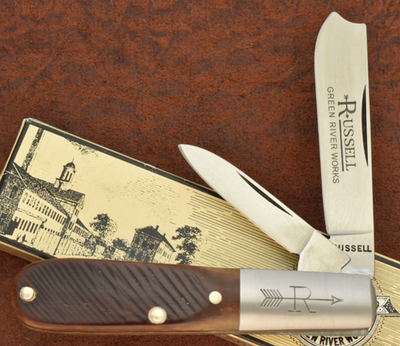 #ad #ad VINTAGE RUSSELL GREEN ROVER WORKS SOLINGEN GERMANY BONE RAZOR BARLOW KNIFE 35321 $148.00