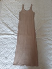 Women's H&M Maxi Length Bodycon Beige Coloured Dress, Size M
