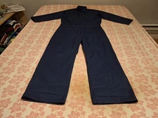 US Navy 65% Polyester And 35% Cotton Utility Coveralls Color Blue Size 48R Used