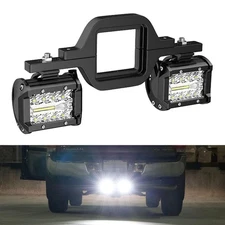 RYANSTAR RACING Tow Hitch LED Lights 2 PCS 4 Inch 60W Led Pods,2.5 Inch Tow H...