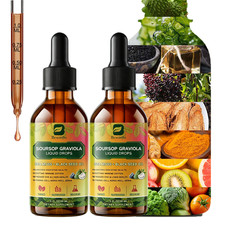 Soursop Bitters Liquid Drops with Sea Moss Black Seed Oil Turmeric Vegan 60mL
