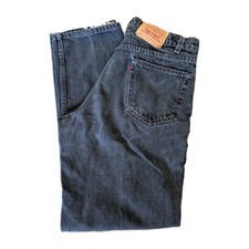 Levis 550 Relaxed Fit Black Jeans Mens 36x34 Made in USA Vintage Denim