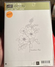 Stampin Up Sweetbriar Rose rubber/wood stamp