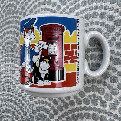 Vintage Postbote Pat 1993 klein 3'' hoch Kinderbecher Tasse 