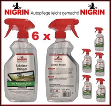 6 x Nigrin Scheiben-Reiniger  Nikotinlöser 500ml Spray Glas Reiniger Reinigung
