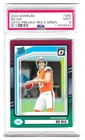 2024 Panini Donruss Optic #369 Bo Nix RC Rated Rookie Red & Green Prizm PSA 9