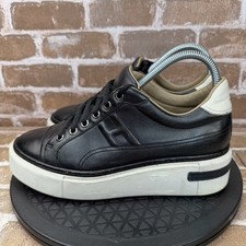 HERMES Polo Platform Black Leather Sneaker EU...