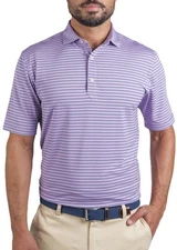 Turtleson Trey Stripe Performance Polo Golf Shirt Men
