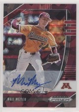 2020 Panini Prizm Draft Picks Burgundy Cracked Ice 2/12 Max Meyer Auto 03xg