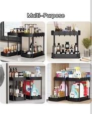 2 Pack Multi-Purpose Pull-Out Storage Organizers, under Sink Organizers and S...